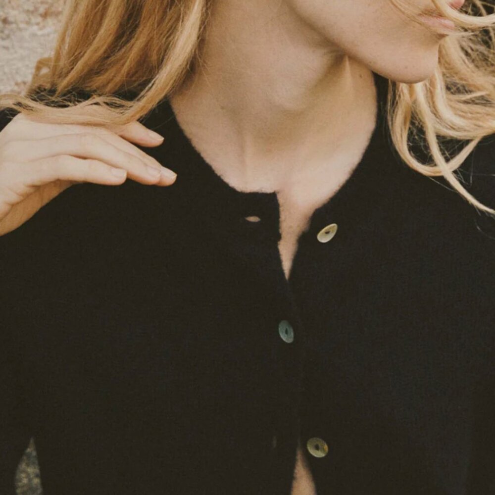 DÔEN Petra Cardigan, Black (S)